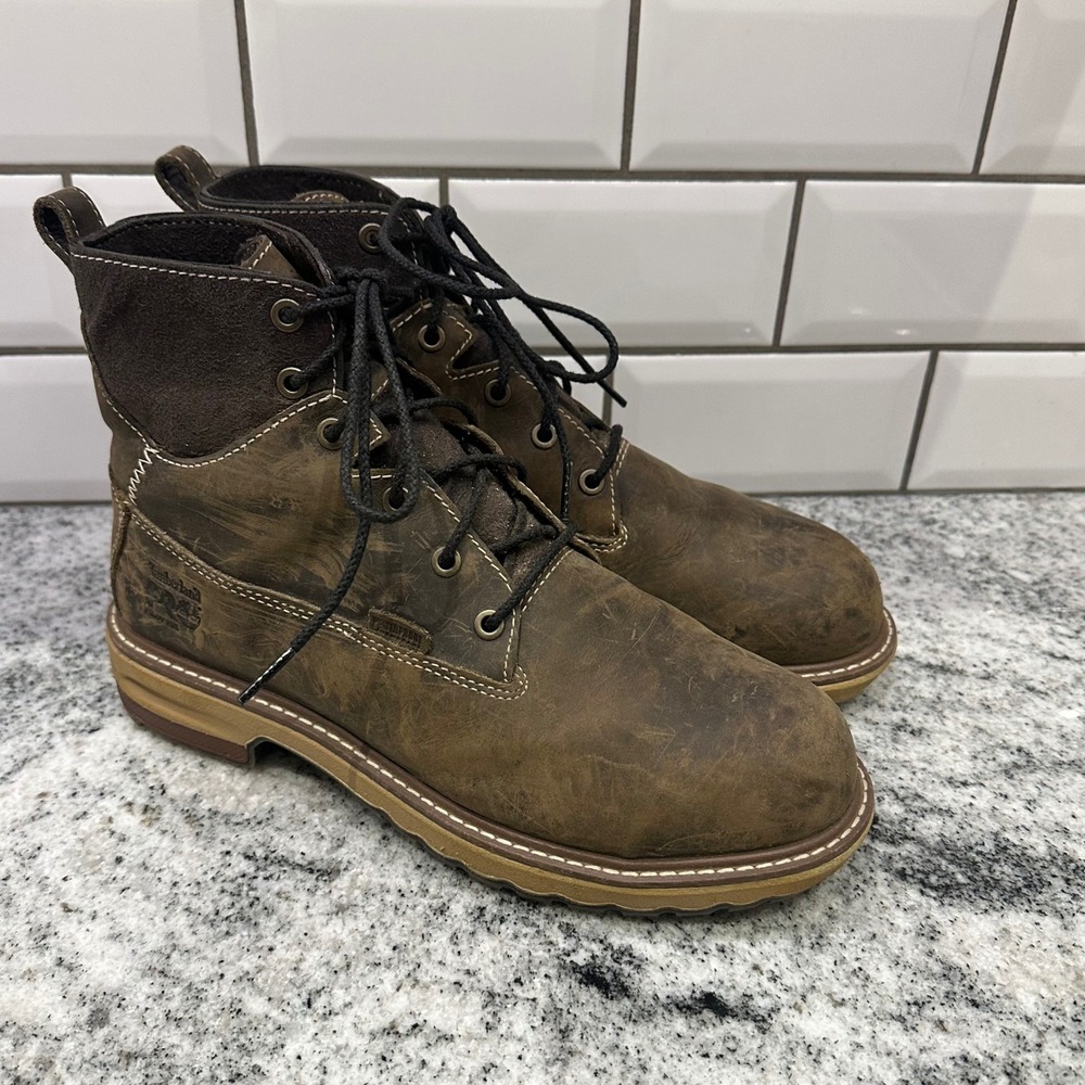 Timberland PRO Womens 7.5 Work Boots Brown Alloy Toe Waterproof A1KIT Industrial